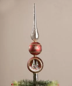 Bethany Lowe New! Santa In His Sleigh Indent Tree Topper