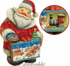 G. DeBrekht Christmas Santa With A Toy Train - Secret Box