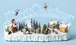 The Holiday Barn Christmas Music Boxes Santa's Village Music Box