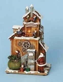 The Holiday Barn Santa's Workshop Music Box Christmas Music Boxes