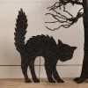 Bethany Lowe New! Scaredy Cat Silhouette, Glittered