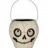 Bethany Lowe Skull Bucket, Paper Mache 1 Bethany Lowe Skull Bucket, Paper Mache