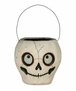 Bethany Lowe Skull Bucket, Paper Mache