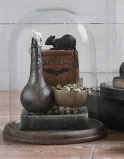 K&K Interiors Spooky Spells Cloche With Rat