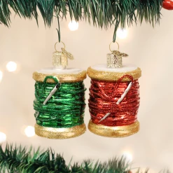 Old World Christmas Spool Of Thread Ornaments
