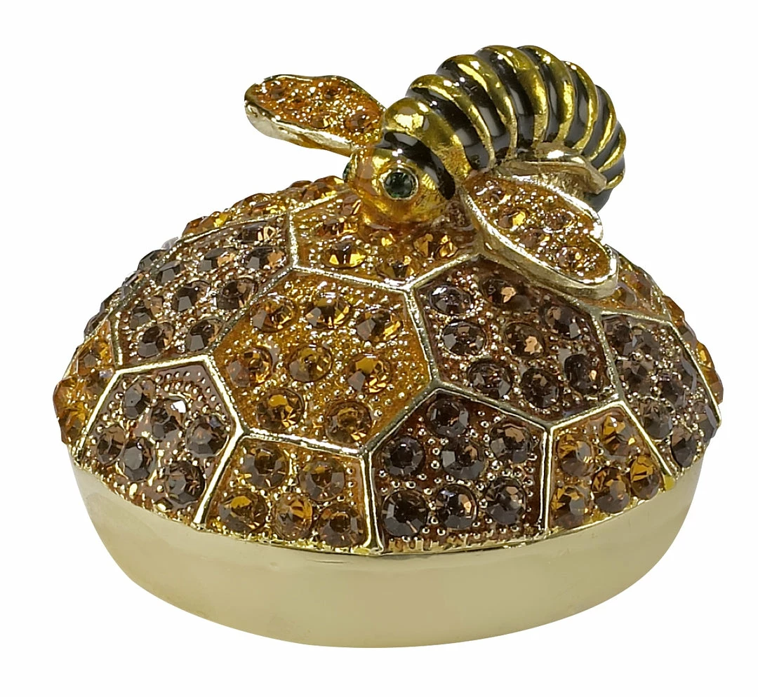 TheHolidayBarn.com New! Sweet Honeycomb Jeweled Trinket Box With Bee 3 TheHolidayBarn.com New! Sweet Honeycomb Jeweled Trinket Box With Bee