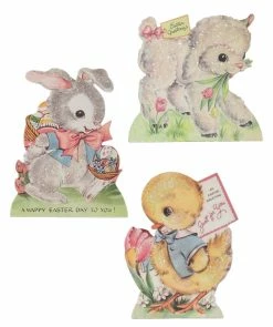Bethany Lowe Sweet Retro Easter Dummy Boards New!
