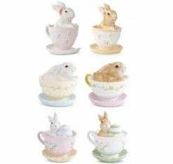 TheHolidayBarn.com New! Tea Cup Bunnies