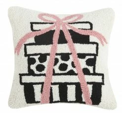 TheHolidayBarn.com Tiffany's Gifts Hooked Pillow Christmas