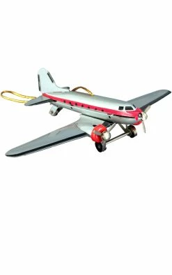 TheHolidayBarn.com Airplane Tin Toy Reproduction Ornament