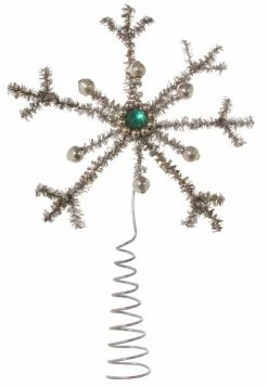 ShiShi Tinsel Snowflake Tree Topper New!