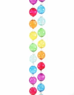 Cody Foster Christmas Translucent Rainbow Glass Ball Garland - Small