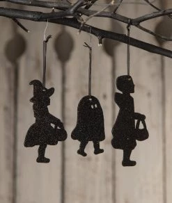 Bethany Lowe Trick-or-Treater Silhouette Ornaments