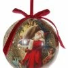 ShiShi Victorian Christmas Decoupage Ball Ornament, Christmas Blessings