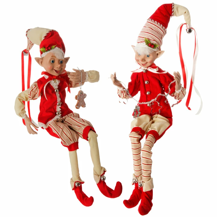 Raz Vintage Christmas Elves New! 3 Raz Vintage Christmas Elves New!