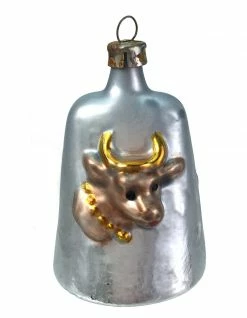 Nostalgie Christbaumschmuck Christmas Vintage Patina German Cow Bell Ornament