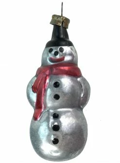 Nostalgie Christbaumschmuck Vintage Patina Small Snowman Ornament Christmas