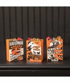 Bethany Lowe Retro Halloween Tin Treat Bags New!
