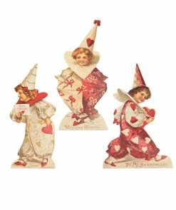 Bethany Lowe Valentine's Day Clown Dummyboards New!