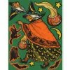 Beistle Beistle Vintage Halloween Vintage Witch Peel 'N Place Decals