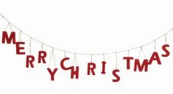 Creative Co-Op Whimsical Merry Christmas Garland