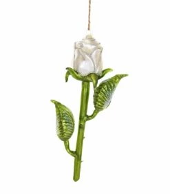 Cody Foster White Rose Ornament New!