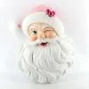 DD Sweet Winking Santa Head Wall Piece, Pink New!