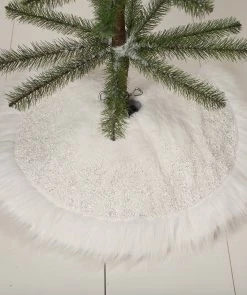 Bethany Lowe Winter Snowflake Tree Skirt, Small