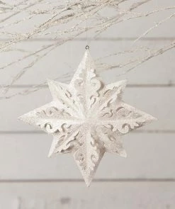 Bethany Lowe Winter White Paper Snowflake Ornament