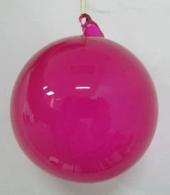 Winward Jim Marvin Fuchsia Bubblegum Glass Ornaments Jim Marvin Ornaments