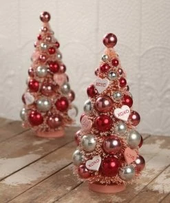 Bethany Lowe XOXO's Valentine’s Day Bottle Brush Tree